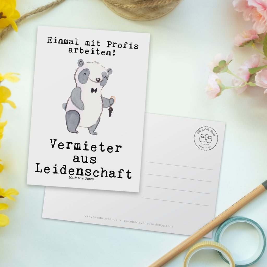 Postkarte Vermieter aus Leidenschaft Geschenkkarte, Grußkarte, Karte, Einladung, Ansichtskarte, Geburtstagskarte, Einladungskarte, Dankeskarte, Beruf, Ausbildung, Jubiläum, Abschied, Rente, Kollege, Kollegin, Geschenk, Schenken, Arbeitskollege, Mitarbeiter, Firma, Danke, Dankeschön