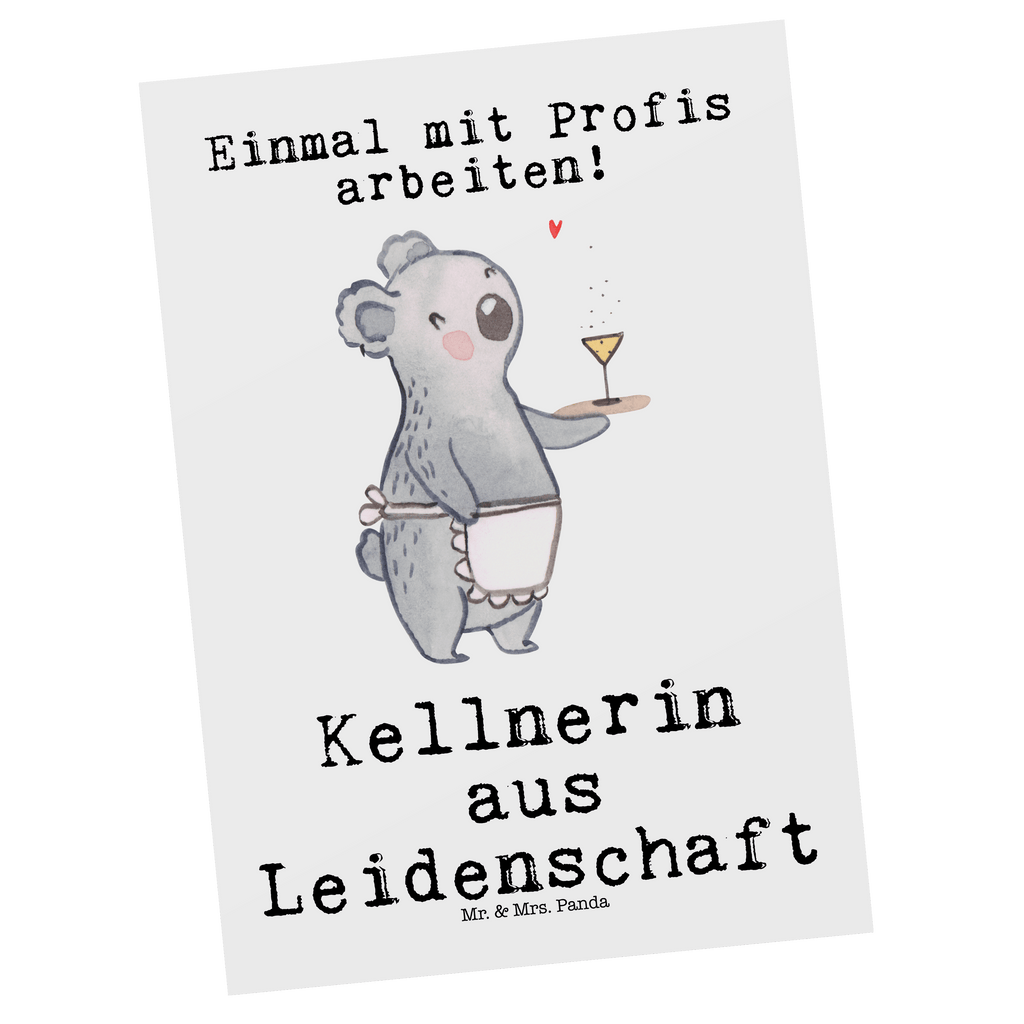 Postkarte Kellnerin aus Leidenschaft Geschenkkarte, Grußkarte, Karte, Einladung, Ansichtskarte, Geburtstagskarte, Einladungskarte, Dankeskarte, Beruf, Ausbildung, Jubiläum, Abschied, Rente, Kollege, Kollegin, Geschenk, Schenken, Arbeitskollege, Mitarbeiter, Firma, Danke, Dankeschön, Kellnerin, Servicekraft, Restaurant