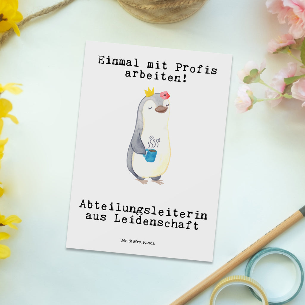 Postkarte Abteilungsleiterin aus Leidenschaft Geschenkkarte, Grußkarte, Karte, Einladung, Ansichtskarte, Geburtstagskarte, Einladungskarte, Dankeskarte, Beruf, Ausbildung, Jubiläum, Abschied, Rente, Kollege, Kollegin, Geschenk, Schenken, Arbeitskollege, Mitarbeiter, Firma, Danke, Dankeschön, Abteilungsleiterin, Teamleiterin, Führungskraft