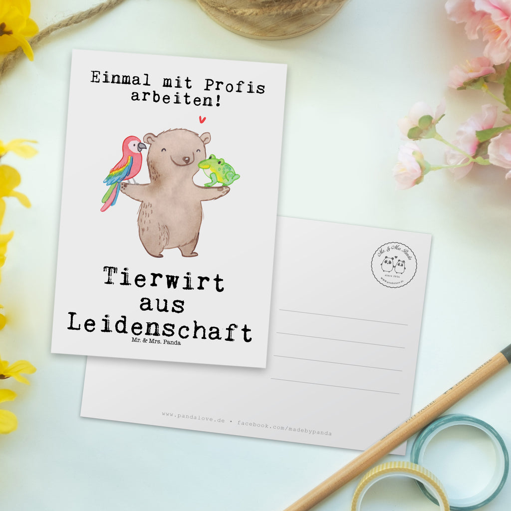 Postkarte Tierwirt aus Leidenschaft Geschenkkarte, Grußkarte, Karte, Einladung, Ansichtskarte, Geburtstagskarte, Einladungskarte, Beruf, Ausbildung, Jubiläum, Abschied, Rente, Kollege, Kollegin, Geschenk, Schenken, Arbeitskollege, Mitarbeiter, Firma, Danke, Dankeschön, Landwirt; Bauer, Tierwirt, Agronom, Farmer, Bauernhof