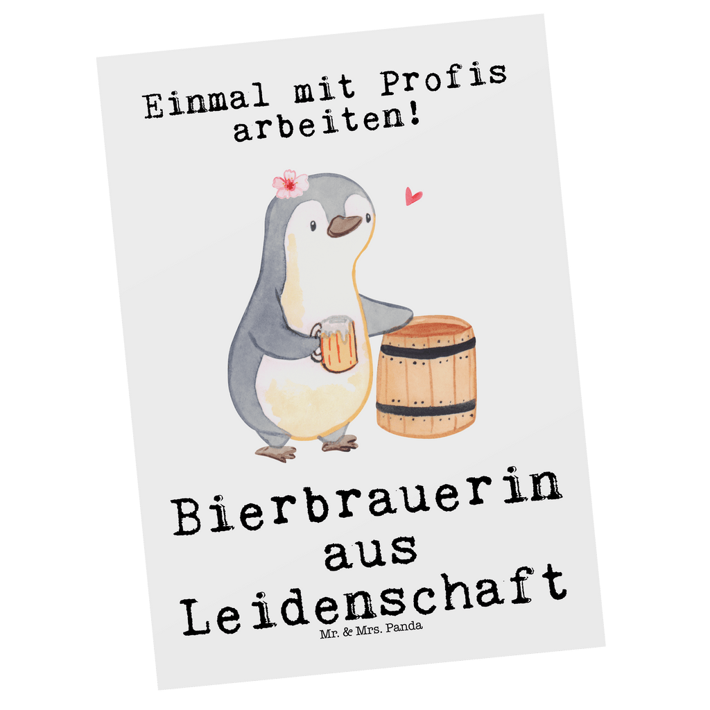 Postkarte Bierbrauerin aus Leidenschaft Geschenkkarte, Grußkarte, Karte, Einladung, Ansichtskarte, Geburtstagskarte, Einladungskarte, Beruf, Ausbildung, Jubiläum, Abschied, Rente, Kollege, Kollegin, Geschenk, Schenken, Arbeitskollege, Mitarbeiter, Firma, Danke, Dankeschön, Bierbrauerin, Biertrinkerin, Bierkennerin, Biergeschenk, Hobbybrauen, Heimbrauen, Selbstbrauen, Bierliebe, Bierfass