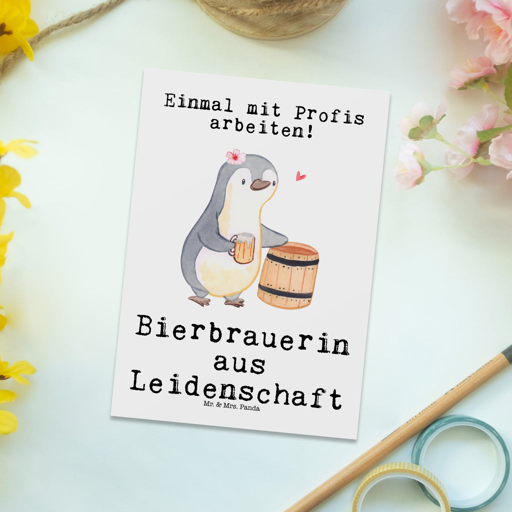 Postkarte Bierbrauerin aus Leidenschaft Geschenkkarte, Grußkarte, Karte, Einladung, Ansichtskarte, Geburtstagskarte, Einladungskarte, Beruf, Ausbildung, Jubiläum, Abschied, Rente, Kollege, Kollegin, Geschenk, Schenken, Arbeitskollege, Mitarbeiter, Firma, Danke, Dankeschön, Bierbrauerin, Biertrinkerin, Bierkennerin, Biergeschenk, Hobbybrauen, Heimbrauen, Selbstbrauen, Bierliebe, Bierfass
