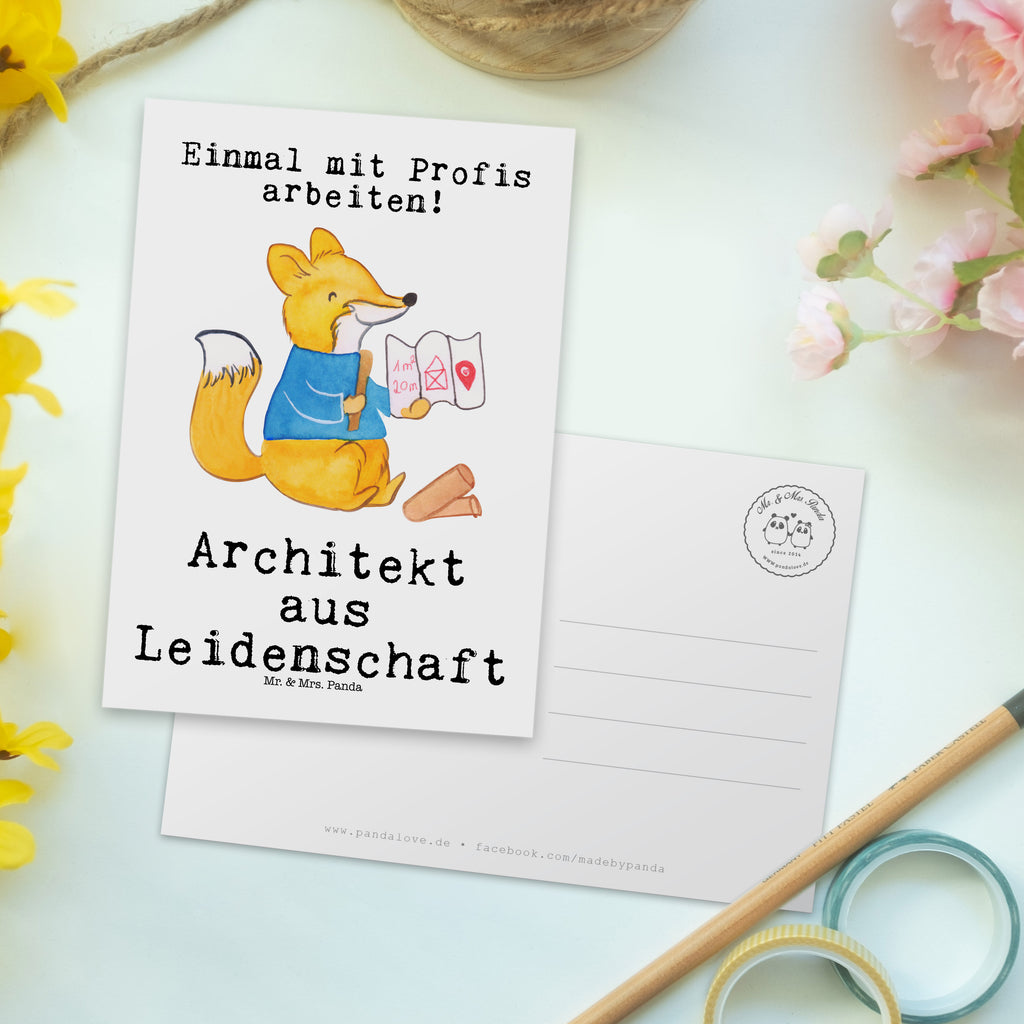 Postkarte Architekt aus Leidenschaft Geschenkkarte, Grußkarte, Karte, Einladung, Ansichtskarte, Geburtstagskarte, Einladungskarte, Dankeskarte, Beruf, Ausbildung, Jubiläum, Abschied, Rente, Kollege, Kollegin, Geschenk, Schenken, Arbeitskollege, Mitarbeiter, Firma, Danke, Dankeschön, Architekt, Innenarchitekt, Architekturbüro, Bauarbeiter