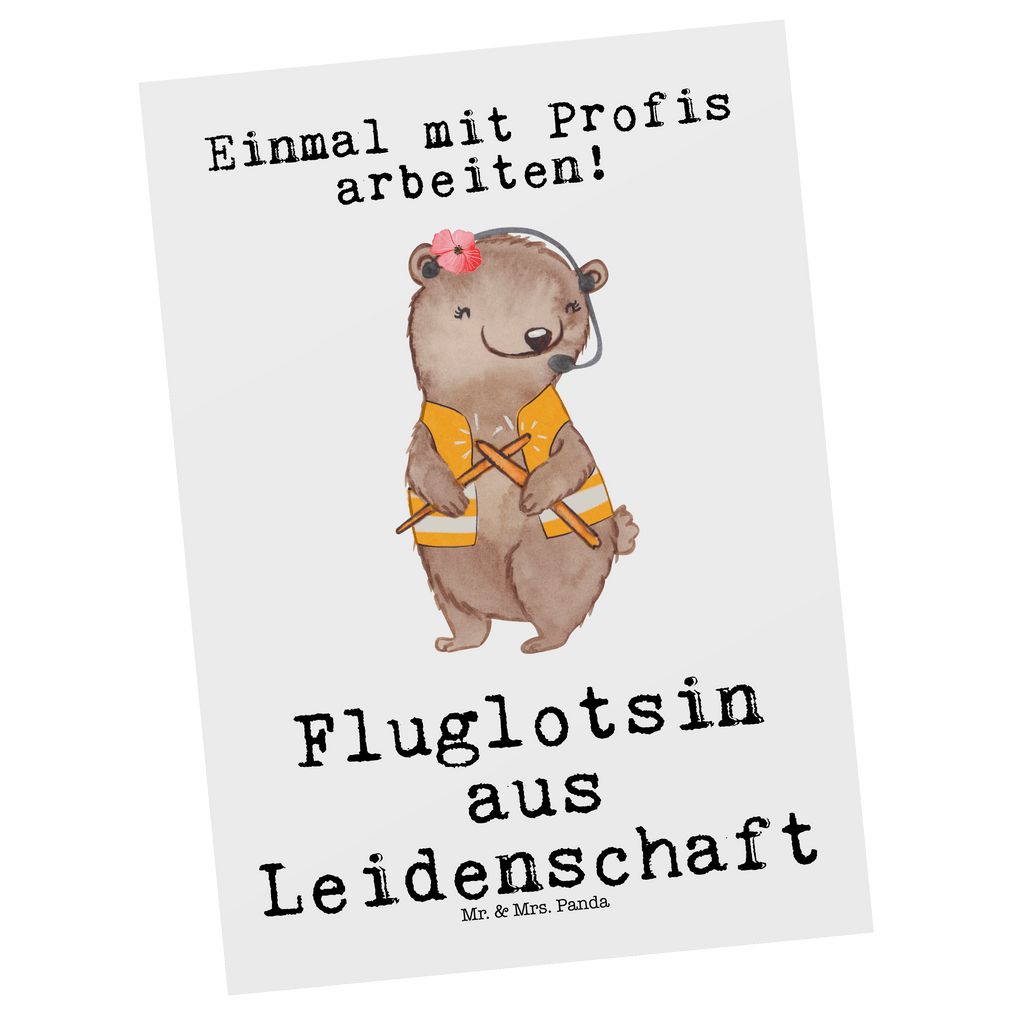 Postkarte Fluglotsin aus Leidenschaft Geschenkkarte, Grußkarte, Karte, Einladung, Ansichtskarte, Geburtstagskarte, Einladungskarte, Dankeskarte, Beruf, Ausbildung, Jubiläum, Abschied, Rente, Kollege, Kollegin, Geschenk, Schenken, Arbeitskollege, Mitarbeiter, Firma, Danke, Dankeschön, Fluglotsin, Flugverkehrsleiterin, Luftfahrtpersonal, Flugsicherung