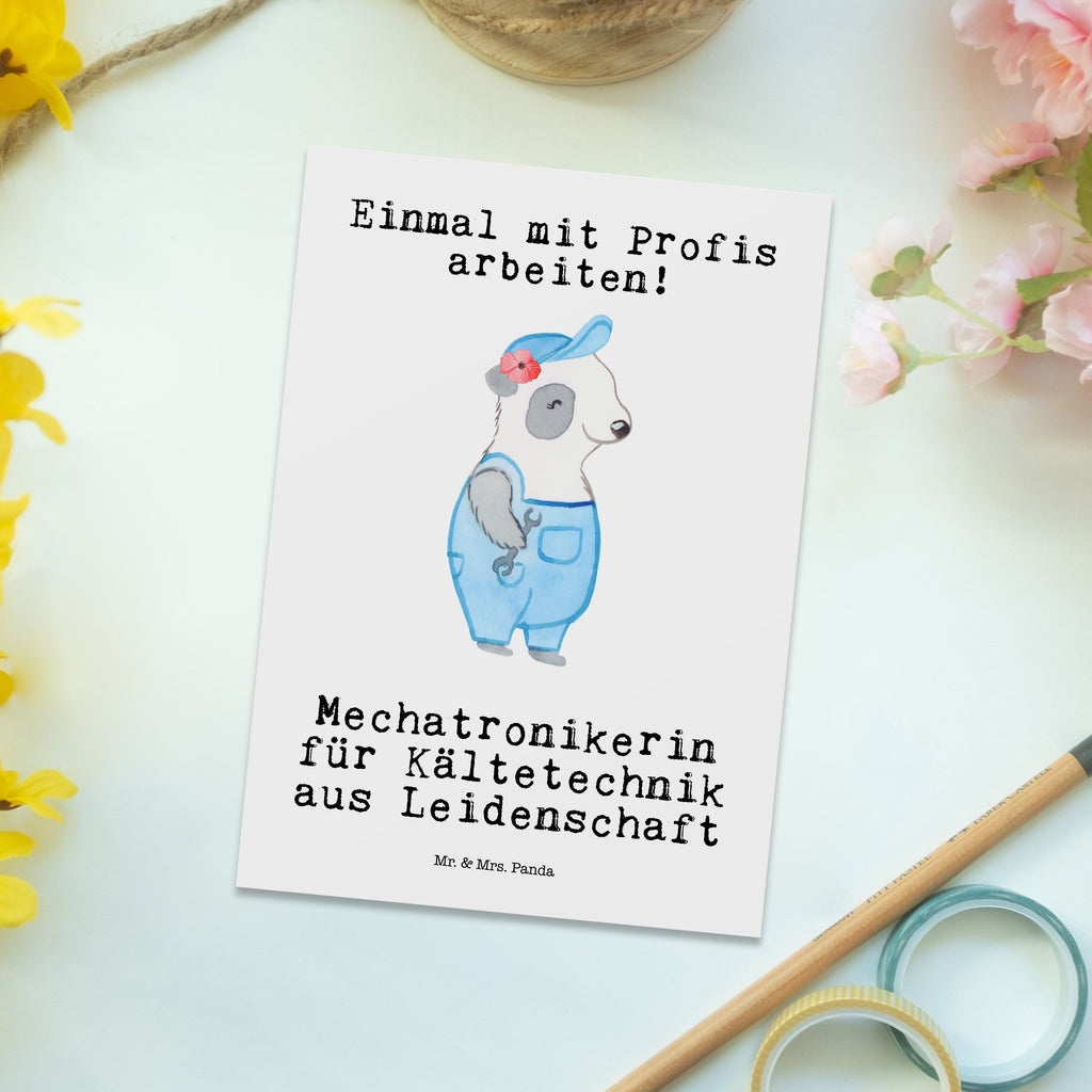 Postkarte Mechatronikerin für Kältetechnik aus Leidenschaft Geschenkkarte, Grußkarte, Karte, Einladung, Ansichtskarte, Geburtstagskarte, Einladungskarte, Dankeskarte, Beruf, Ausbildung, Jubiläum, Abschied, Rente, Kollege, Kollegin, Geschenk, Schenken, Arbeitskollege, Mitarbeiter, Firma, Danke, Dankeschön, Mechatronikerin für Kältetechnik, Gesellenprüfung