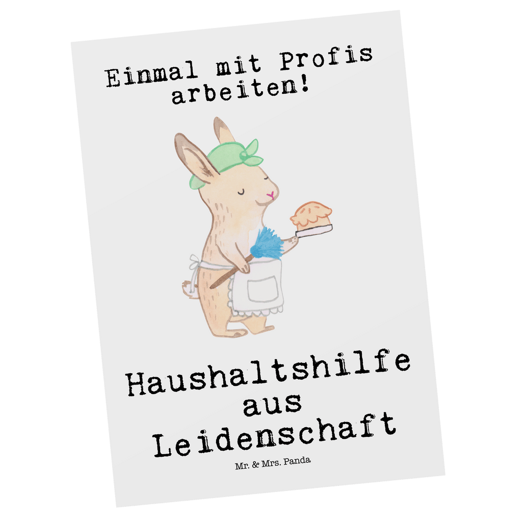 Postkarte Haushaltshilfe aus Leidenschaft Geschenkkarte, Grußkarte, Karte, Einladung, Ansichtskarte, Geburtstagskarte, Einladungskarte, Dankeskarte, Beruf, Ausbildung, Jubiläum, Abschied, Rente, Kollege, Kollegin, Geschenk, Schenken, Arbeitskollege, Mitarbeiter, Firma, Danke, Dankeschön, Haushaltshilfe, Putzfrau, Reinigungskraft