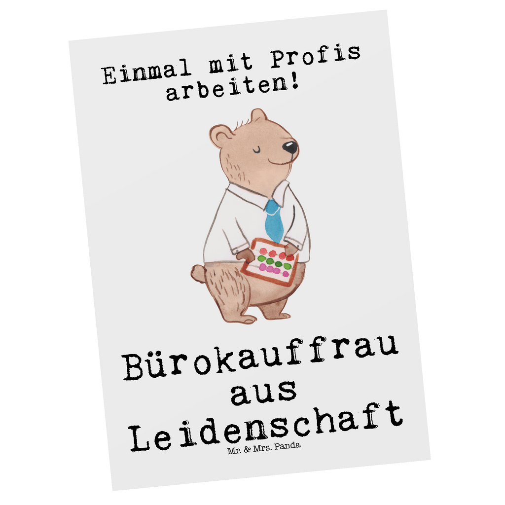 Postkarte Bürokauffrau aus Leidenschaft Geschenkkarte, Grußkarte, Karte, Einladung, Ansichtskarte, Geburtstagskarte, Einladungskarte, Dankeskarte, Beruf, Ausbildung, Jubiläum, Abschied, Rente, Kollege, Kollegin, Geschenk, Schenken, Arbeitskollege, Mitarbeiter, Firma, Danke, Dankeschön, Bürokauffrau, Kauffrau für Büromanagement