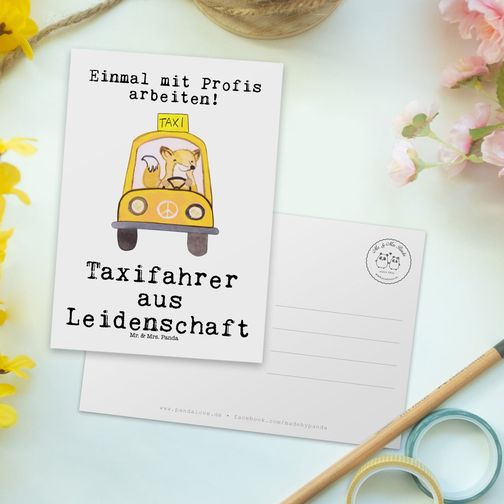 Postkarte Taxifahrer aus Leidenschaft Geschenkkarte, Grußkarte, Karte, Einladung, Ansichtskarte, Geburtstagskarte, Einladungskarte, Dankeskarte, Beruf, Ausbildung, Jubiläum, Abschied, Rente, Kollege, Kollegin, Geschenk, Schenken, Arbeitskollege, Mitarbeiter, Firma, Danke, Dankeschön