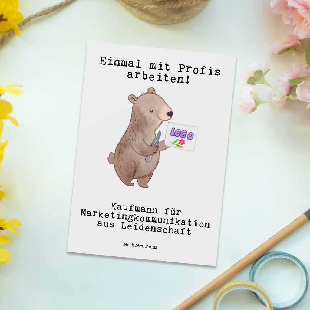 Postkarte Kaufmann für Marketingkommunikation aus Leidenschaft Geschenkkarte, Grußkarte, Karte, Einladung, Ansichtskarte, Geburtstagskarte, Einladungskarte, Beruf, Ausbildung, Jubiläum, Abschied, Rente, Kollege, Kollegin, Geschenk, Schenken, Arbeitskollege, Mitarbeiter, Firma, Danke, Dankeschön