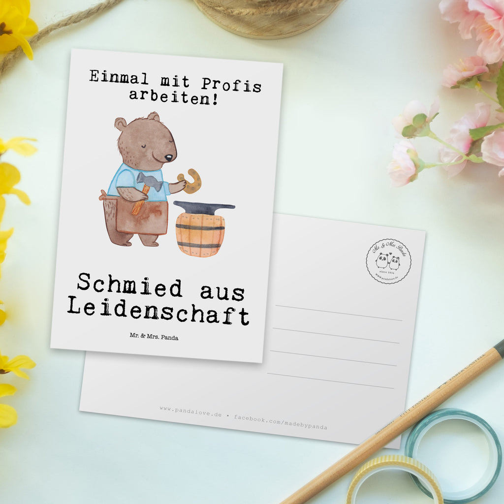 Postkarte Schmied aus Leidenschaft Geschenkkarte, Grußkarte, Karte, Einladung, Ansichtskarte, Geburtstagskarte, Einladungskarte, Dankeskarte, Beruf, Ausbildung, Jubiläum, Abschied, Rente, Kollege, Kollegin, Geschenk, Schenken, Arbeitskollege, Mitarbeiter, Firma, Danke, Dankeschön