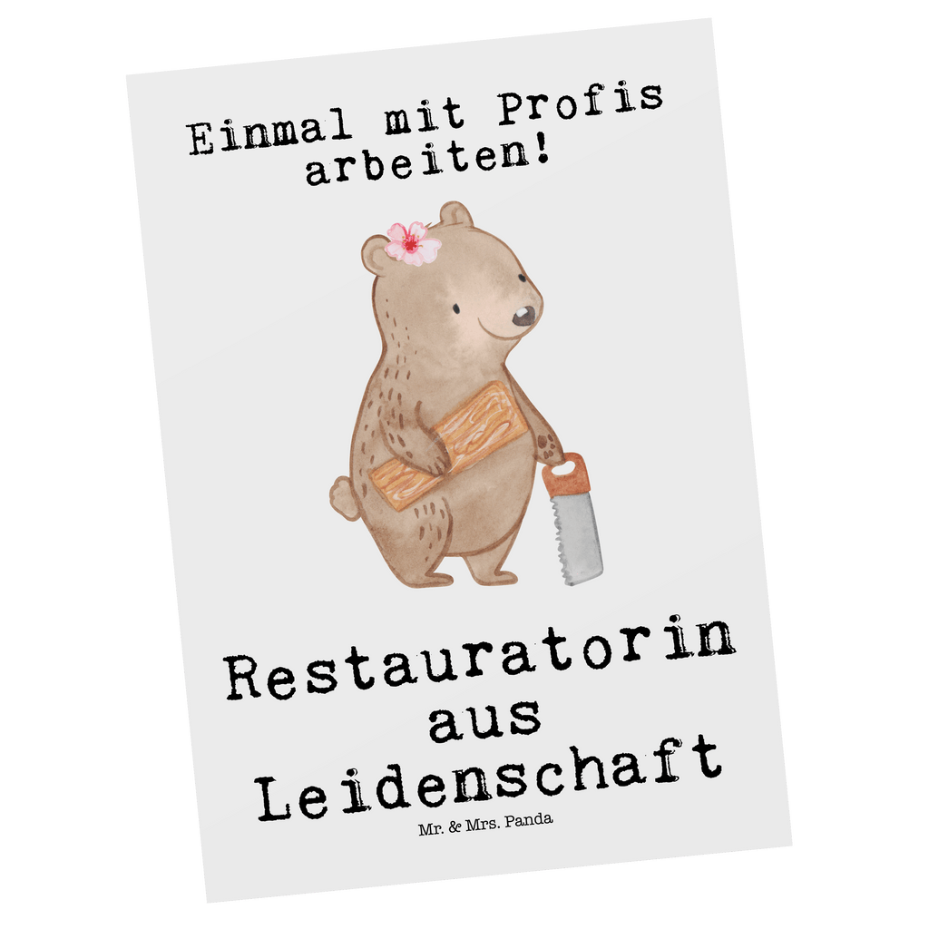 Postkarte Restauratorin aus Leidenschaft Geschenkkarte, Grußkarte, Karte, Einladung, Ansichtskarte, Geburtstagskarte, Einladungskarte, Beruf, Ausbildung, Jubiläum, Abschied, Rente, Kollege, Kollegin, Geschenk, Schenken, Arbeitskollege, Mitarbeiter, Firma, Danke, Dankeschön