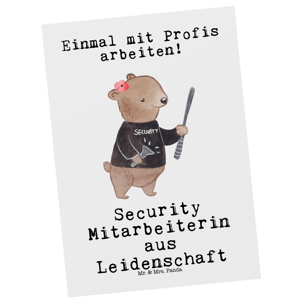 Postkarte Security Mitarbeiterin aus Leidenschaft Geschenkkarte, Grußkarte, Karte, Einladung, Ansichtskarte, Geburtstagskarte, Einladungskarte, Beruf, Ausbildung, Jubiläum, Abschied, Rente, Kollege, Kollegin, Geschenk, Schenken, Arbeitskollege, Mitarbeiter, Firma, Danke, Dankeschön