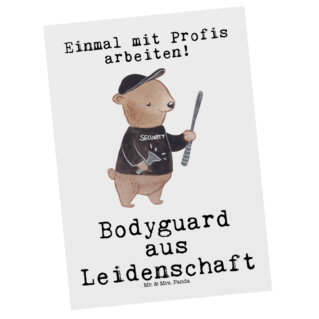 Postkarte Bodyguard aus Leidenschaft Geschenkkarte, Grußkarte, Karte, Einladung, Ansichtskarte, Geburtstagskarte, Einladungskarte, Dankeskarte, Beruf, Ausbildung, Jubiläum, Abschied, Rente, Kollege, Kollegin, Geschenk, Schenken, Arbeitskollege, Mitarbeiter, Firma, Danke, Dankeschön, Bodyguard, Personenschützer