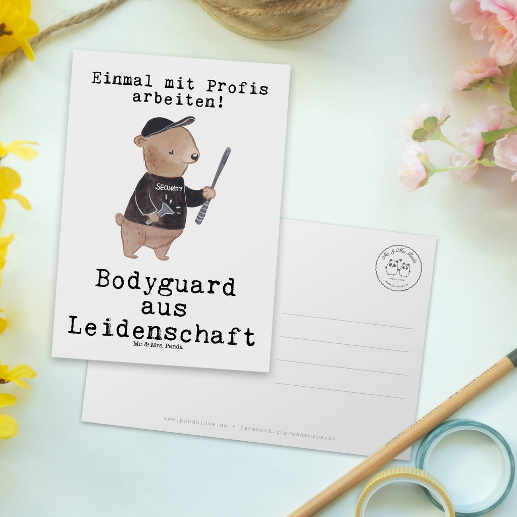Postkarte Bodyguard aus Leidenschaft Geschenkkarte, Grußkarte, Karte, Einladung, Ansichtskarte, Geburtstagskarte, Einladungskarte, Dankeskarte, Beruf, Ausbildung, Jubiläum, Abschied, Rente, Kollege, Kollegin, Geschenk, Schenken, Arbeitskollege, Mitarbeiter, Firma, Danke, Dankeschön, Bodyguard, Personenschützer