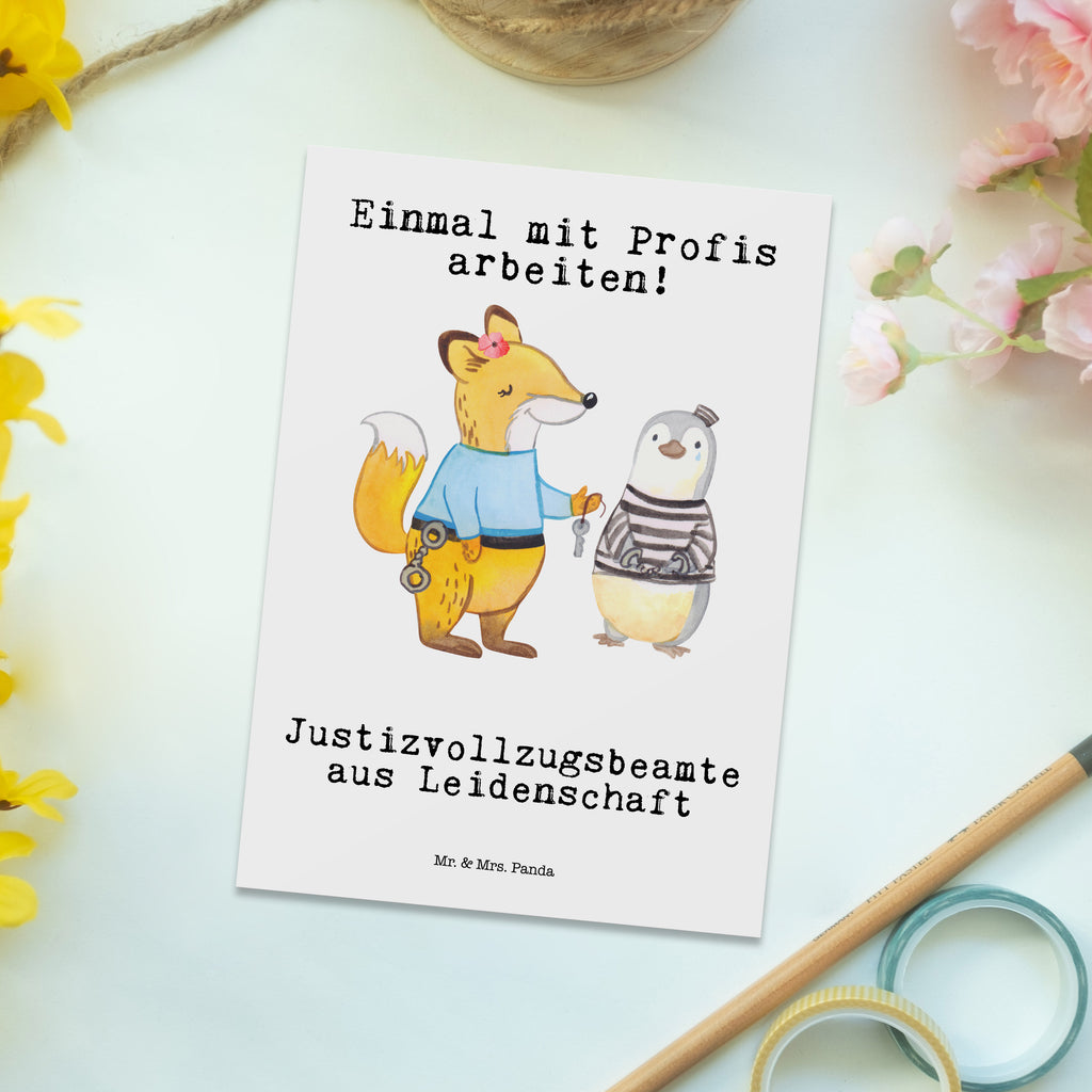Postkarte Justizvollzugsbeamte aus Leidenschaft Geschenkkarte, Grußkarte, Karte, Einladung, Ansichtskarte, Geburtstagskarte, Einladungskarte, Beruf, Ausbildung, Jubiläum, Abschied, Rente, Kollege, Kollegin, Geschenk, Schenken, Arbeitskollege, Mitarbeiter, Firma, Danke, Dankeschön, Gefängniswärterin, Justizvollzugsbeamte