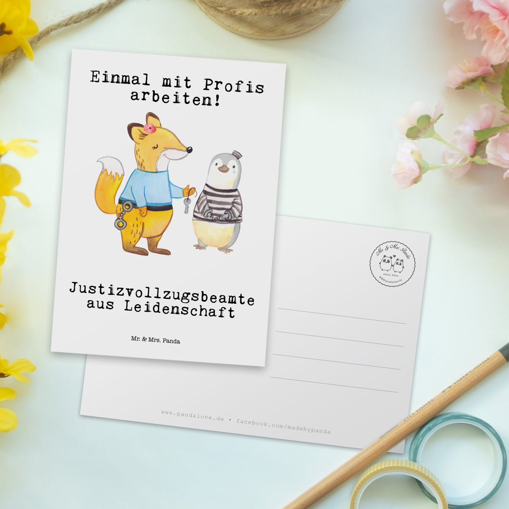 Postkarte Justizvollzugsbeamte aus Leidenschaft Geschenkkarte, Grußkarte, Karte, Einladung, Ansichtskarte, Geburtstagskarte, Einladungskarte, Beruf, Ausbildung, Jubiläum, Abschied, Rente, Kollege, Kollegin, Geschenk, Schenken, Arbeitskollege, Mitarbeiter, Firma, Danke, Dankeschön, Gefängniswärterin, Justizvollzugsbeamte