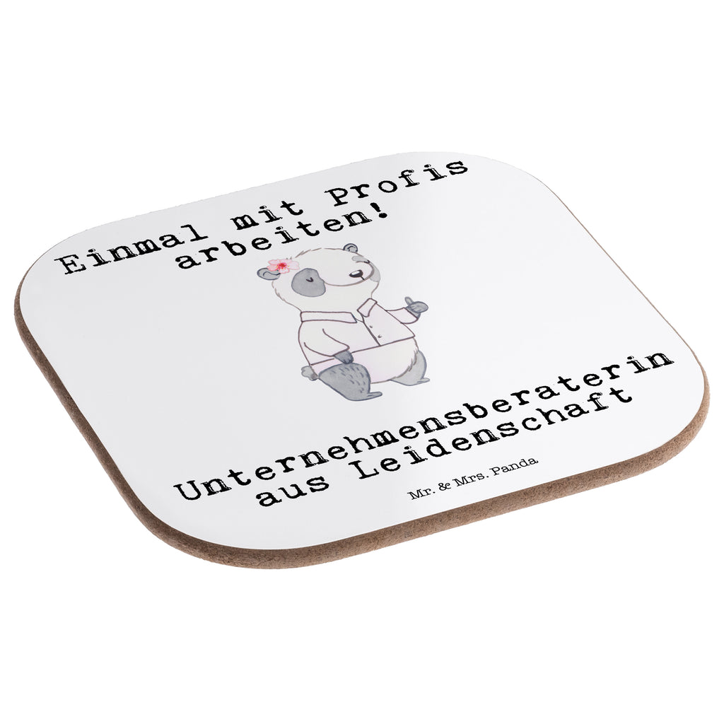 Quadratische Untersetzer Unternehmensberaterin aus Leidenschaft Bierdeckel, Glasuntersetzer, Untersetzer Gläser, Getränkeuntersetzer, Beruf, Ausbildung, Jubiläum, Abschied, Rente, Kollege, Kollegin, Geschenk, Schenken, Arbeitskollege, Mitarbeiter, Firma, Danke, Dankeschön