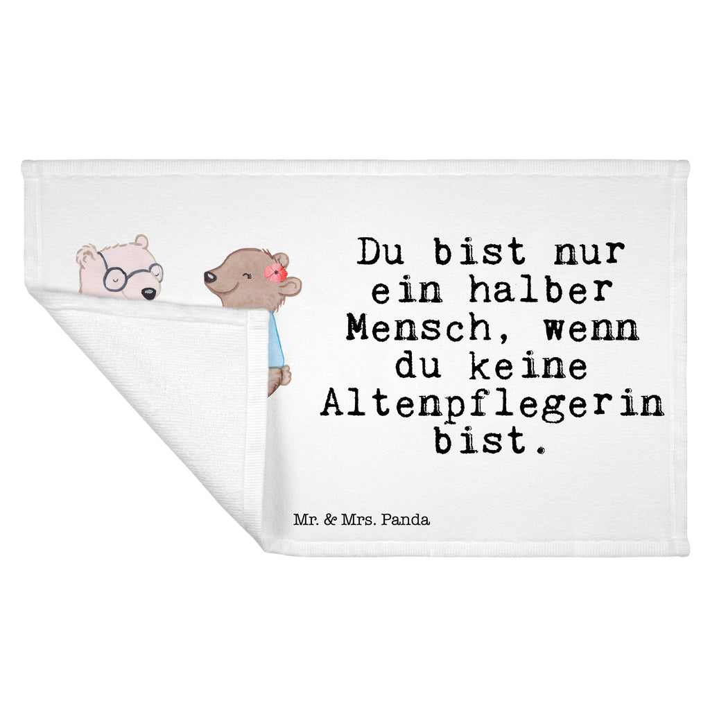 Gäste Handtuch Altenpflegerin mit Herz Gästetuch, Reisehandtuch, Sport Handtuch, Frottier, Kinder Handtuch, Beruf, Ausbildung, Jubiläum, Abschied, Rente, Kollege, Kollegin, Geschenk, Schenken, Arbeitskollege, Mitarbeiter, Firma, Danke, Dankeschön, Altenpflegerin, Pflegerin, Altenheim Eröffnung