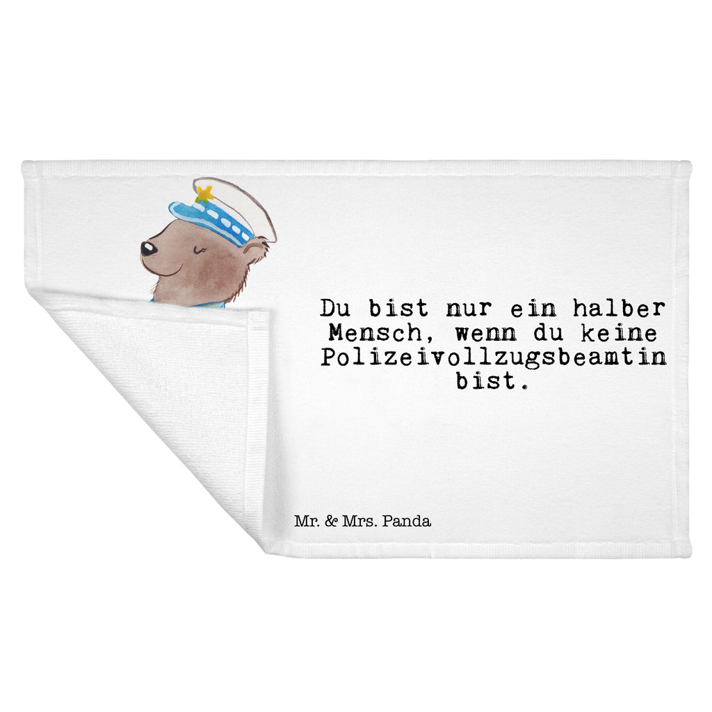 Gäste Handtuch Polizeivollzugsbeamtin mit Herz Gästetuch, Reisehandtuch, Sport Handtuch, Frottier, Kinder Handtuch, Beruf, Ausbildung, Jubiläum, Abschied, Rente, Kollege, Kollegin, Geschenk, Schenken, Arbeitskollege, Mitarbeiter, Firma, Danke, Dankeschön, Polizeivollzugsbeamte, Polizistin, Polizei