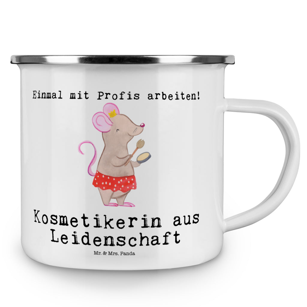 Camping Emaille Tasse Kosmetikerin aus Leidenschaft Campingtasse, Trinkbecher, Metalltasse, Outdoor Tasse, Emaille Trinkbecher, Blechtasse Outdoor, Emaille Campingbecher, Edelstahl Trinkbecher, Metalltasse für Camping, Kaffee Blechtasse, Camping Tasse Metall, Beruf, Ausbildung, Jubiläum, Abschied, Rente, Kollege, Kollegin, Geschenk, Schenken, Arbeitskollege, Mitarbeiter, Firma, Danke, Dankeschön, Kosmetikerin, Make Up Artist, Maskenbildnerin, Visagistin, Beauty Salon, Kosmetikstudio, Eröffnung