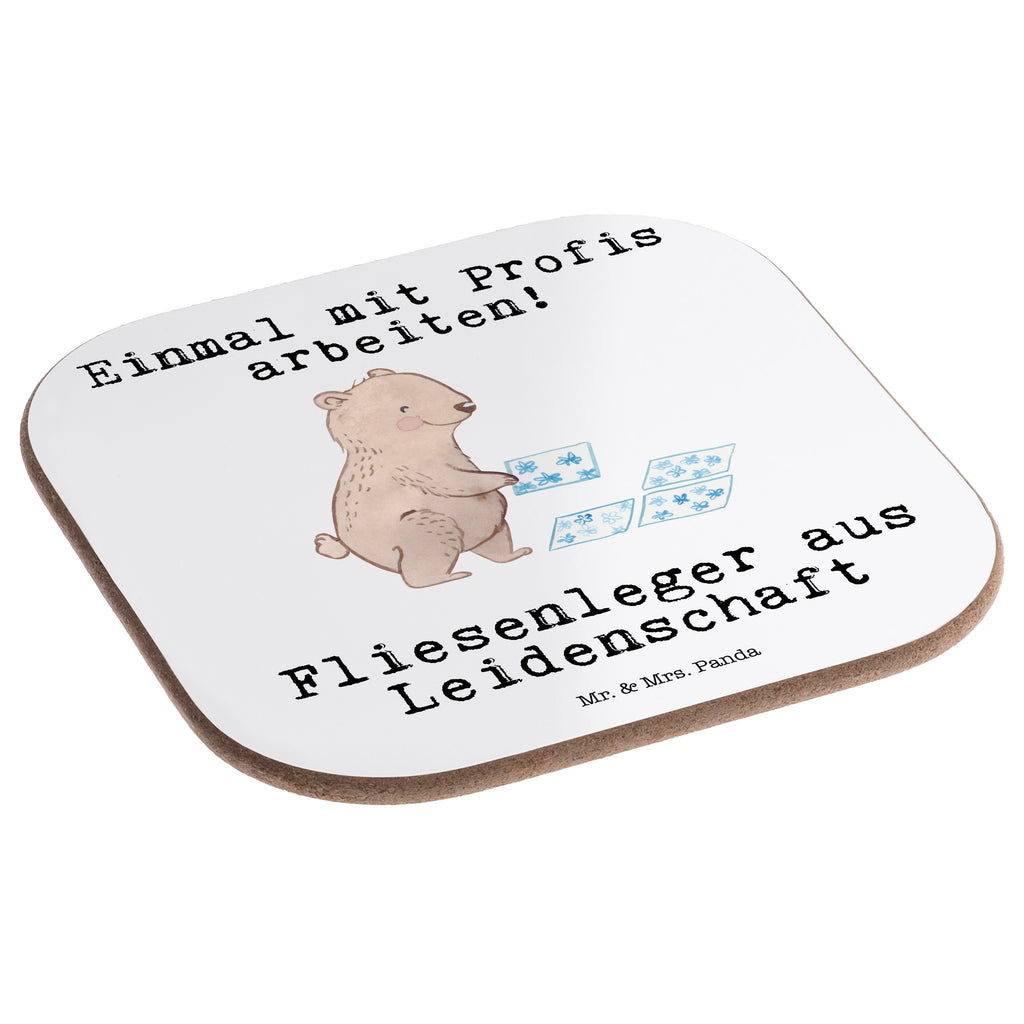 Quadratische Untersetzer Fliesenleger aus Leidenschaft Bierdeckel, Glasuntersetzer, Untersetzer Gläser, Getränkeuntersetzer, Beruf, Ausbildung, Jubiläum, Abschied, Rente, Kollege, Kollegin, Geschenk, Schenken, Arbeitskollege, Mitarbeiter, Firma, Danke, Dankeschön, Fliesenleger, Gesellenprüfung, Fliesenlegermeister, Fliesenlegerbetrieb, Fliesenfachhandel, Handwerk