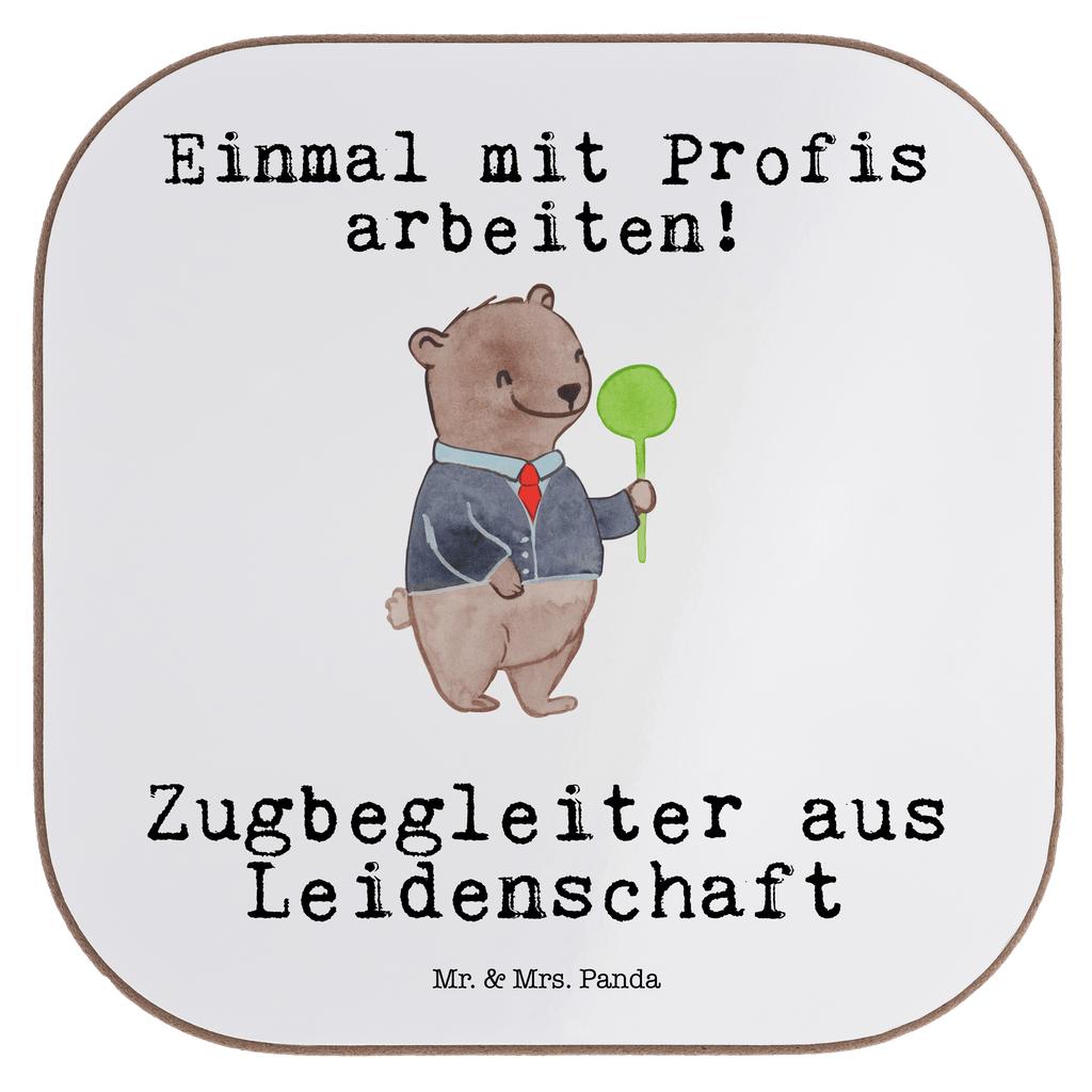 Quadratische Untersetzer Zugbegleiter aus Leidenschaft Bierdeckel, Glasuntersetzer, Untersetzer Gläser, Getränkeuntersetzer, Beruf, Ausbildung, Jubiläum, Abschied, Rente, Kollege, Kollegin, Geschenk, Schenken, Arbeitskollege, Mitarbeiter, Firma, Danke, Dankeschön