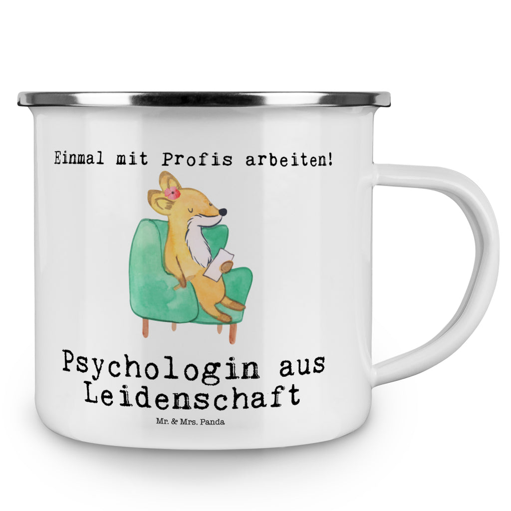 Camping Emaille Tasse Psychologin aus Leidenschaft Campingtasse, Trinkbecher, Metalltasse, Outdoor Tasse, Emaille Trinkbecher, Blechtasse Outdoor, Emaille Campingbecher, Edelstahl Trinkbecher, Metalltasse für Camping, Kaffee Blechtasse, Camping Tasse Metall, Beruf, Ausbildung, Jubiläum, Abschied, Rente, Kollege, Kollegin, Geschenk, Schenken, Arbeitskollege, Mitarbeiter, Firma, Danke, Dankeschön