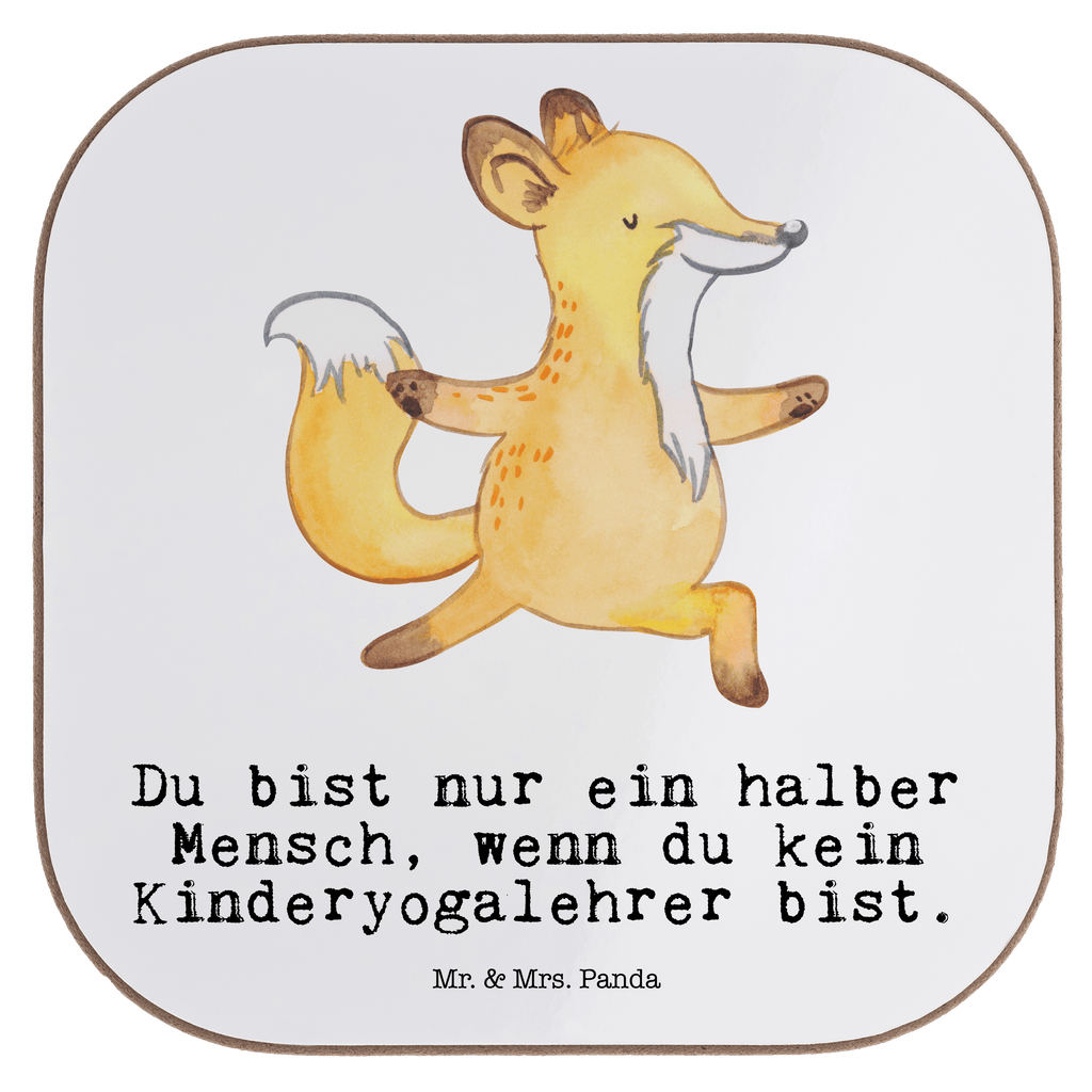 Quadratische Untersetzer Kinderyogalehrer mit Herz Bierdeckel, Glasuntersetzer, Untersetzer Gläser, Getränkeuntersetzer, Beruf, Ausbildung, Jubiläum, Abschied, Rente, Kollege, Kollegin, Geschenk, Schenken, Arbeitskollege, Mitarbeiter, Firma, Danke, Dankeschön