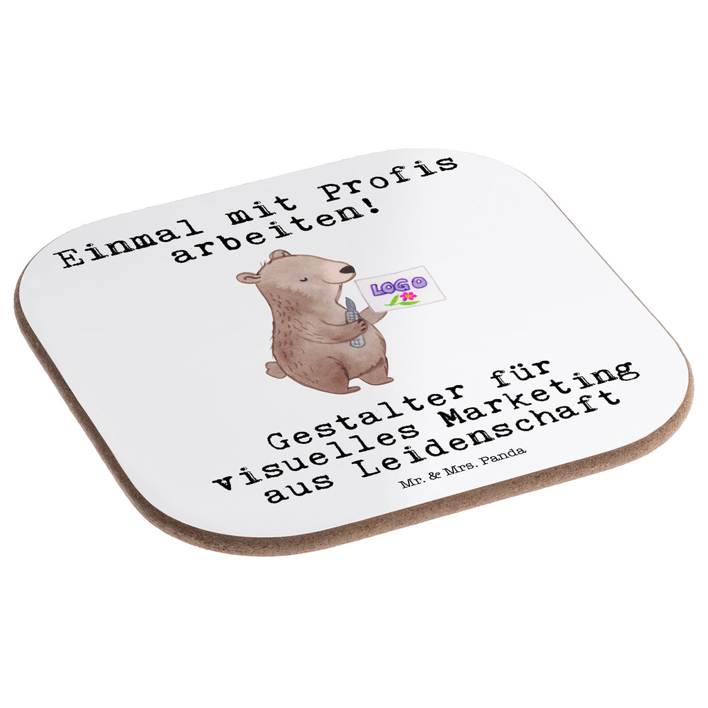 Quadratische Untersetzer Gestalter für visuelles Marketing aus Leidenschaft Bierdeckel, Glasuntersetzer, Untersetzer Gläser, Getränkeuntersetzer, Beruf, Ausbildung, Jubiläum, Abschied, Rente, Kollege, Kollegin, Geschenk, Schenken, Arbeitskollege, Mitarbeiter, Firma, Danke, Dankeschön