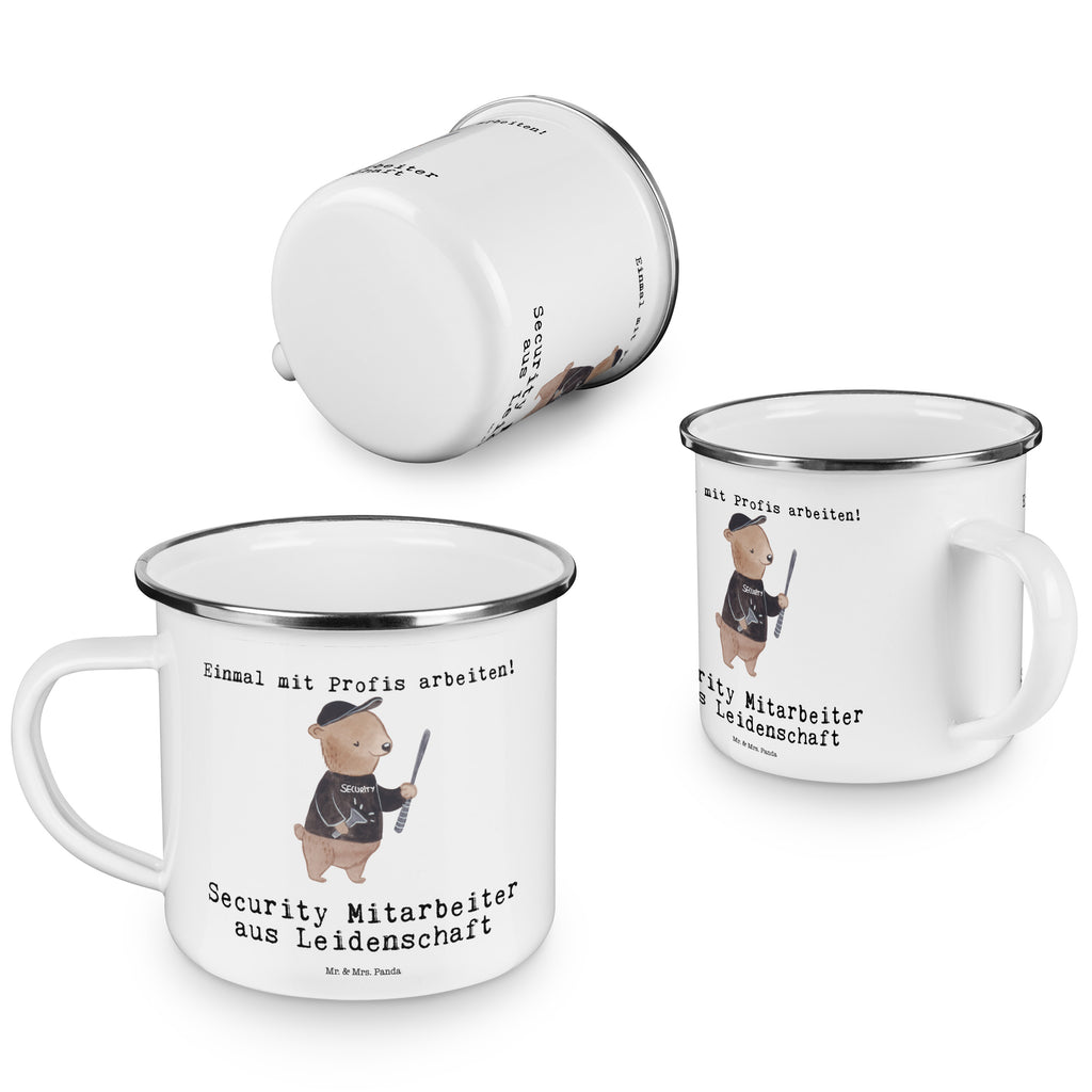 Camping Emaille Tasse Security Mitarbeiter aus Leidenschaft Campingtasse, Trinkbecher, Metalltasse, Outdoor Tasse, Emaille Trinkbecher, Blechtasse Outdoor, Emaille Campingbecher, Edelstahl Trinkbecher, Metalltasse für Camping, Kaffee Blechtasse, Camping Tasse Metall, Beruf, Ausbildung, Jubiläum, Abschied, Rente, Kollege, Kollegin, Geschenk, Schenken, Arbeitskollege, Mitarbeiter, Firma, Danke, Dankeschön