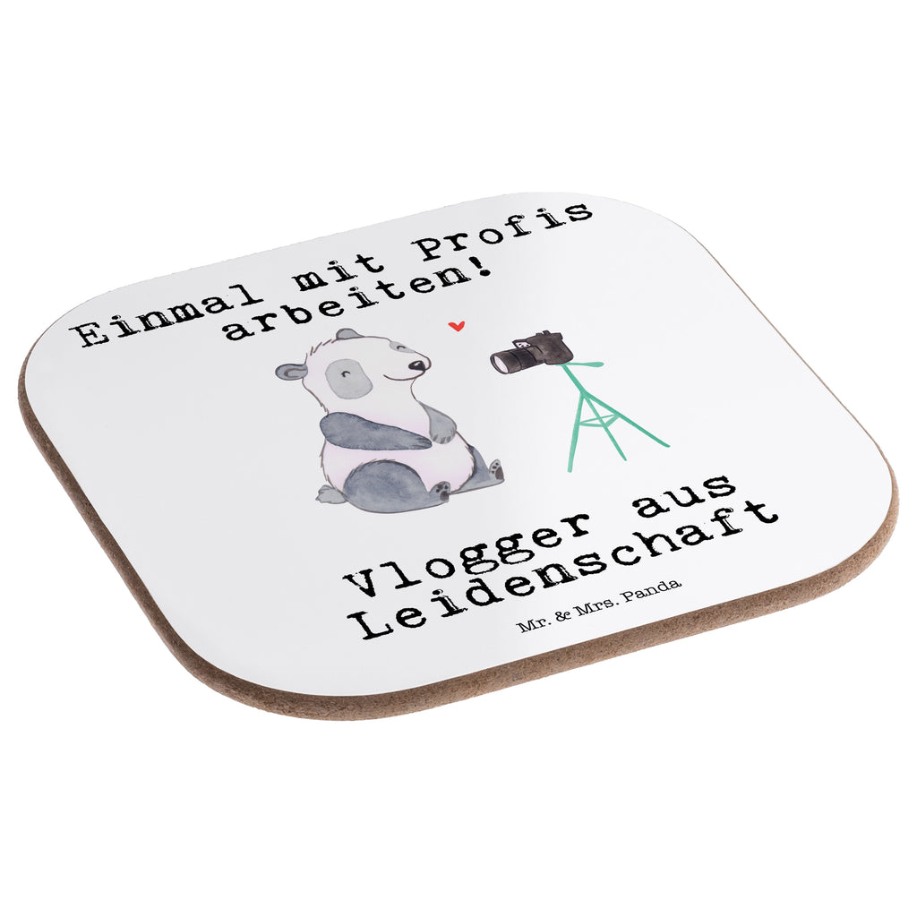 Quadratische Untersetzer Vlogger aus Leidenschaft Bierdeckel, Glasuntersetzer, Untersetzer Gläser, Getränkeuntersetzer, Beruf, Ausbildung, Jubiläum, Abschied, Rente, Kollege, Kollegin, Geschenk, Schenken, Arbeitskollege, Mitarbeiter, Firma, Danke, Dankeschön