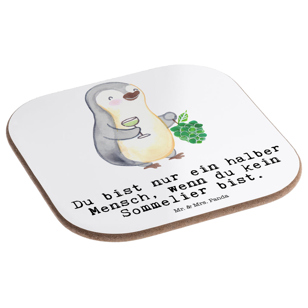 Quadratische Untersetzer Sommelier mit Herz Bierdeckel, Glasuntersetzer, Untersetzer Gläser, Getränkeuntersetzer, Beruf, Ausbildung, Jubiläum, Abschied, Rente, Kollege, Kollegin, Geschenk, Schenken, Arbeitskollege, Mitarbeiter, Firma, Danke, Dankeschön