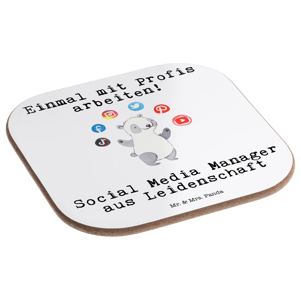 Quadratische Untersetzer Social Media Manager aus Leidenschaft Bierdeckel, Glasuntersetzer, Untersetzer Gläser, Getränkeuntersetzer, Beruf, Ausbildung, Jubiläum, Abschied, Rente, Kollege, Kollegin, Geschenk, Schenken, Arbeitskollege, Mitarbeiter, Firma, Danke, Dankeschön