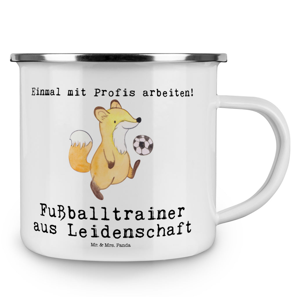 Camping Emaille Tasse Fußballtrainer aus Leidenschaft Campingtasse, Trinkbecher, Metalltasse, Outdoor Tasse, Emaille Trinkbecher, Blechtasse Outdoor, Emaille Campingbecher, Edelstahl Trinkbecher, Metalltasse für Camping, Kaffee Blechtasse, Camping Tasse Metall, Beruf, Ausbildung, Jubiläum, Abschied, Rente, Kollege, Kollegin, Geschenk, Schenken, Arbeitskollege, Mitarbeiter, Firma, Danke, Dankeschön, Fußballtrainer, Fußballspiel, Glücksbringer, Verein Fußball