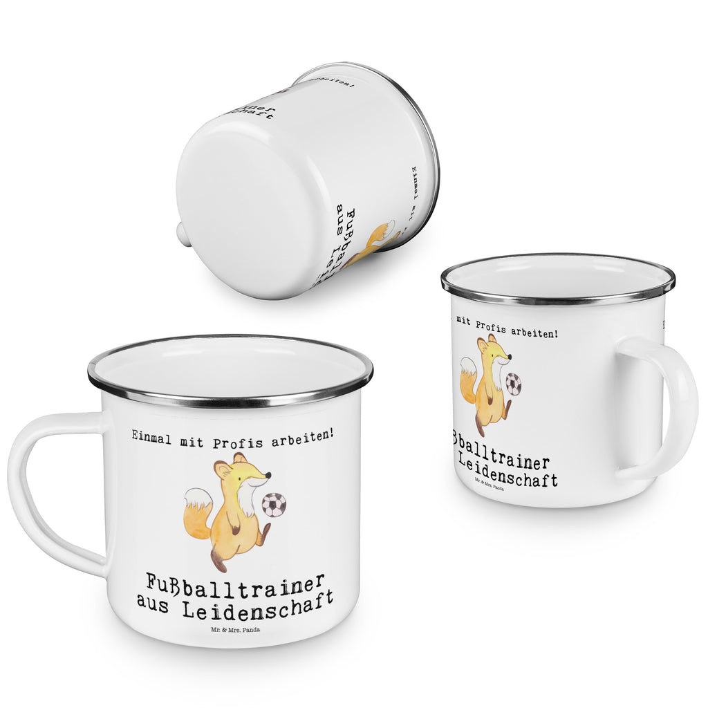 Camping Emaille Tasse Fußballtrainer aus Leidenschaft Campingtasse, Trinkbecher, Metalltasse, Outdoor Tasse, Emaille Trinkbecher, Blechtasse Outdoor, Emaille Campingbecher, Edelstahl Trinkbecher, Metalltasse für Camping, Kaffee Blechtasse, Camping Tasse Metall, Beruf, Ausbildung, Jubiläum, Abschied, Rente, Kollege, Kollegin, Geschenk, Schenken, Arbeitskollege, Mitarbeiter, Firma, Danke, Dankeschön, Fußballtrainer, Fußballspiel, Glücksbringer, Verein Fußball