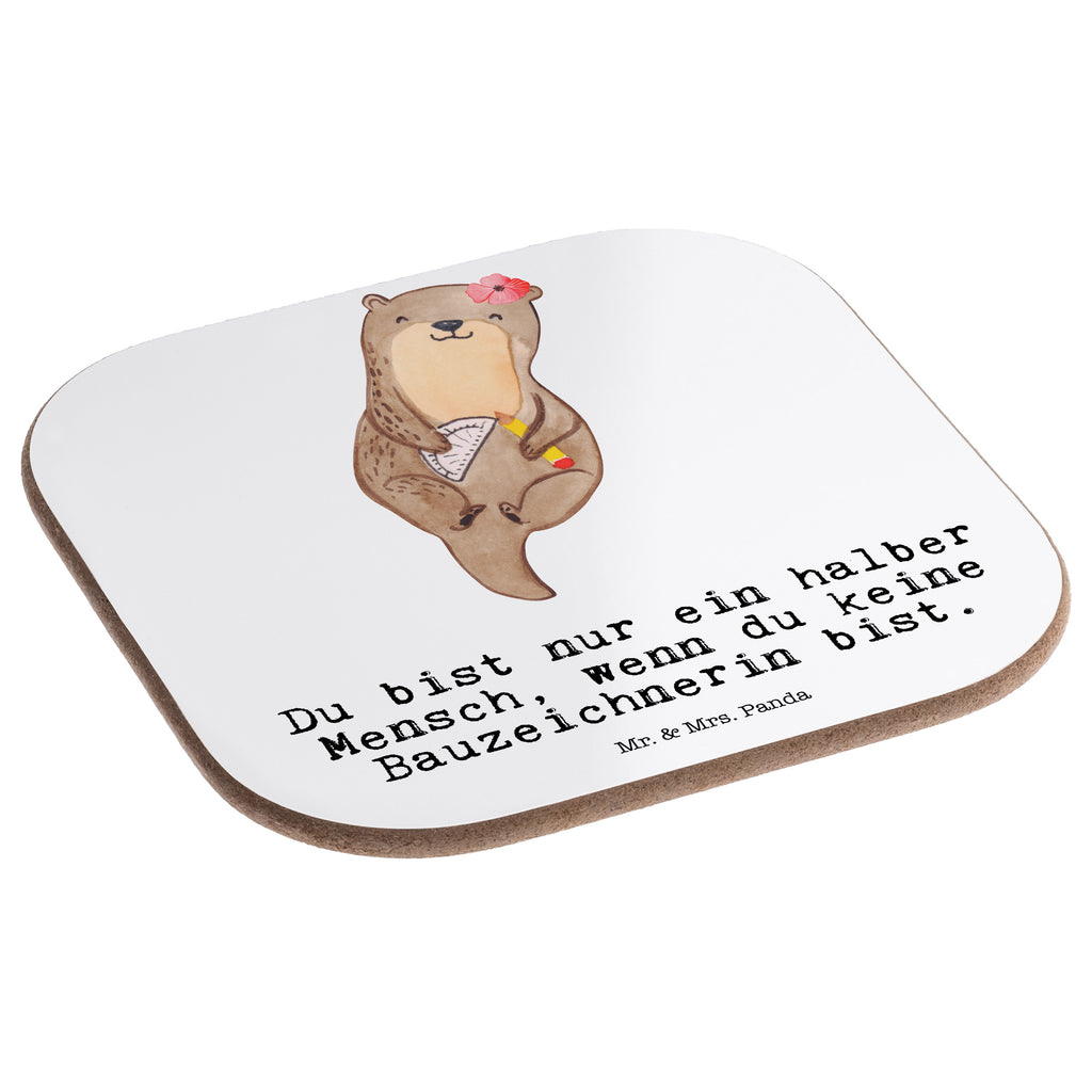 Quadratische Untersetzer Bauzeichnerin mit Herz Bierdeckel, Glasuntersetzer, Untersetzer Gläser, Getränkeuntersetzer, Beruf, Ausbildung, Jubiläum, Abschied, Rente, Kollege, Kollegin, Geschenk, Schenken, Arbeitskollege, Mitarbeiter, Firma, Danke, Dankeschön