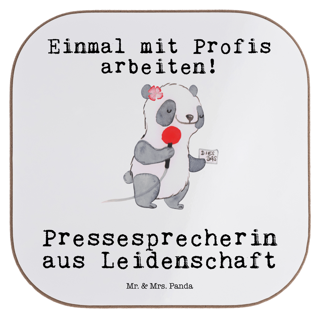 Quadratische Untersetzer Pressesprecherin aus Leidenschaft Bierdeckel, Glasuntersetzer, Untersetzer Gläser, Getränkeuntersetzer, Beruf, Ausbildung, Jubiläum, Abschied, Rente, Kollege, Kollegin, Geschenk, Schenken, Arbeitskollege, Mitarbeiter, Firma, Danke, Dankeschön