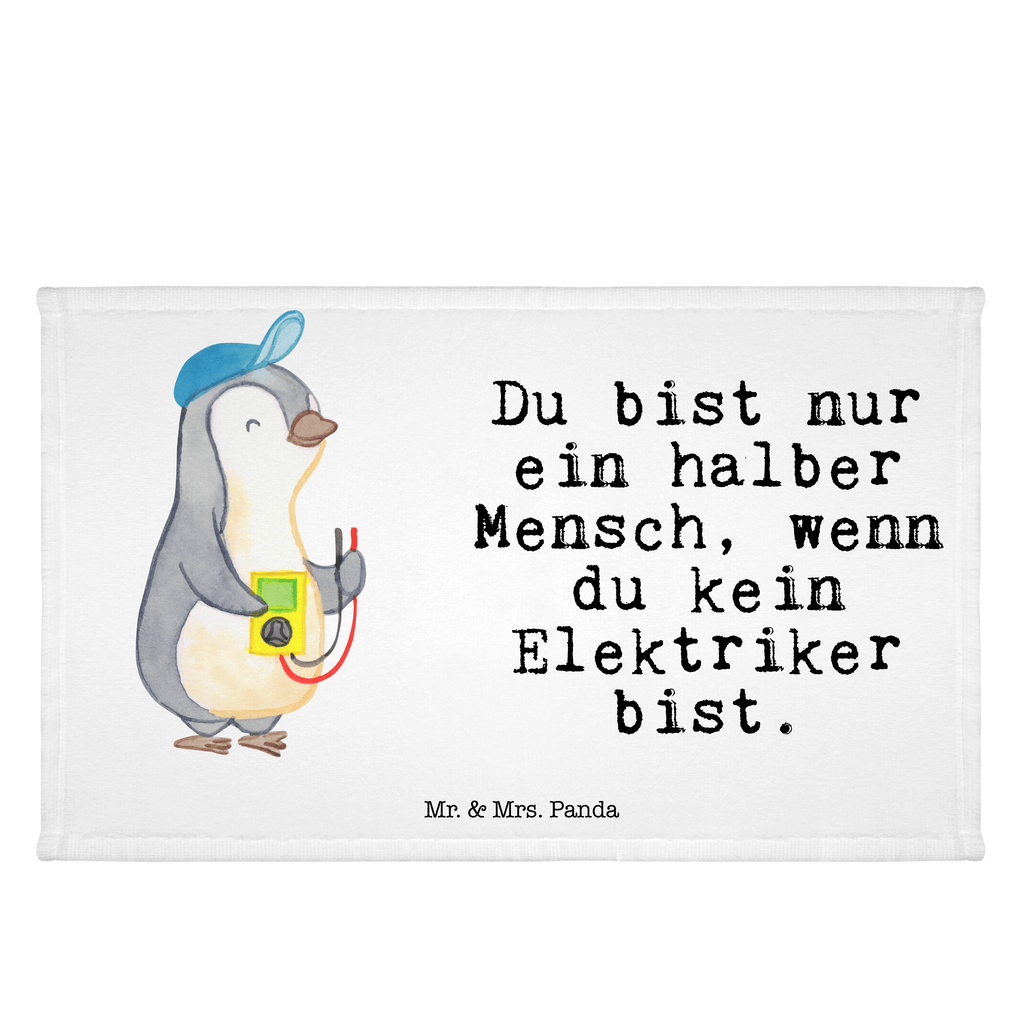 Gäste Handtuch Elektriker mit Herz Gästetuch, Reisehandtuch, Sport Handtuch, Frottier, Kinder Handtuch, Beruf, Ausbildung, Jubiläum, Abschied, Rente, Kollege, Kollegin, Geschenk, Schenken, Arbeitskollege, Mitarbeiter, Firma, Danke, Dankeschön, Elektriker, Elektronmonteur, Elektrotechniker, Elektroinstallateur, Elektromeister, Gesellenprüfung