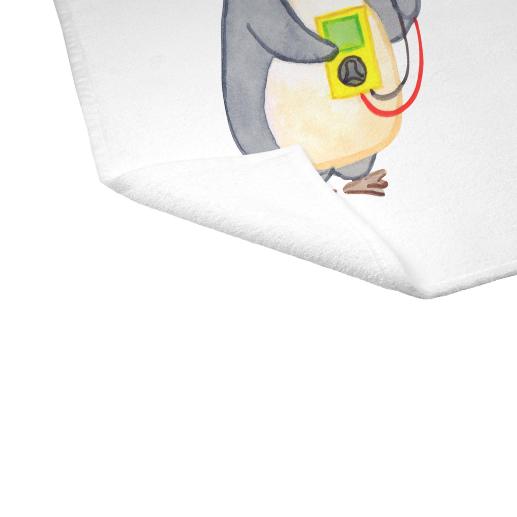 Gäste Handtuch Elektriker mit Herz Gästetuch, Reisehandtuch, Sport Handtuch, Frottier, Kinder Handtuch, Beruf, Ausbildung, Jubiläum, Abschied, Rente, Kollege, Kollegin, Geschenk, Schenken, Arbeitskollege, Mitarbeiter, Firma, Danke, Dankeschön, Elektriker, Elektronmonteur, Elektrotechniker, Elektroinstallateur, Elektromeister, Gesellenprüfung