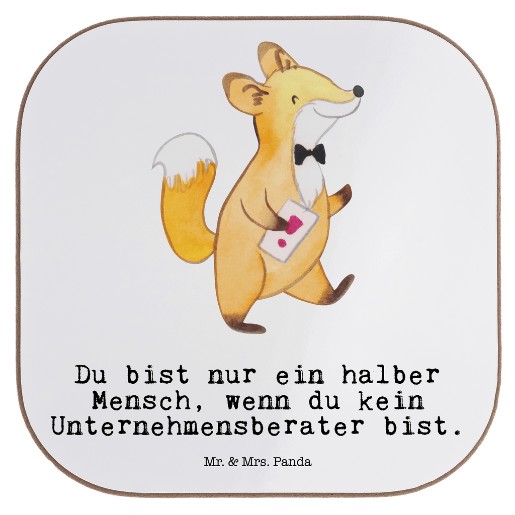 Quadratische Untersetzer Unternehmensberater mit Herz Bierdeckel, Glasuntersetzer, Untersetzer Gläser, Getränkeuntersetzer, Beruf, Ausbildung, Jubiläum, Abschied, Rente, Kollege, Kollegin, Geschenk, Schenken, Arbeitskollege, Mitarbeiter, Firma, Danke, Dankeschön