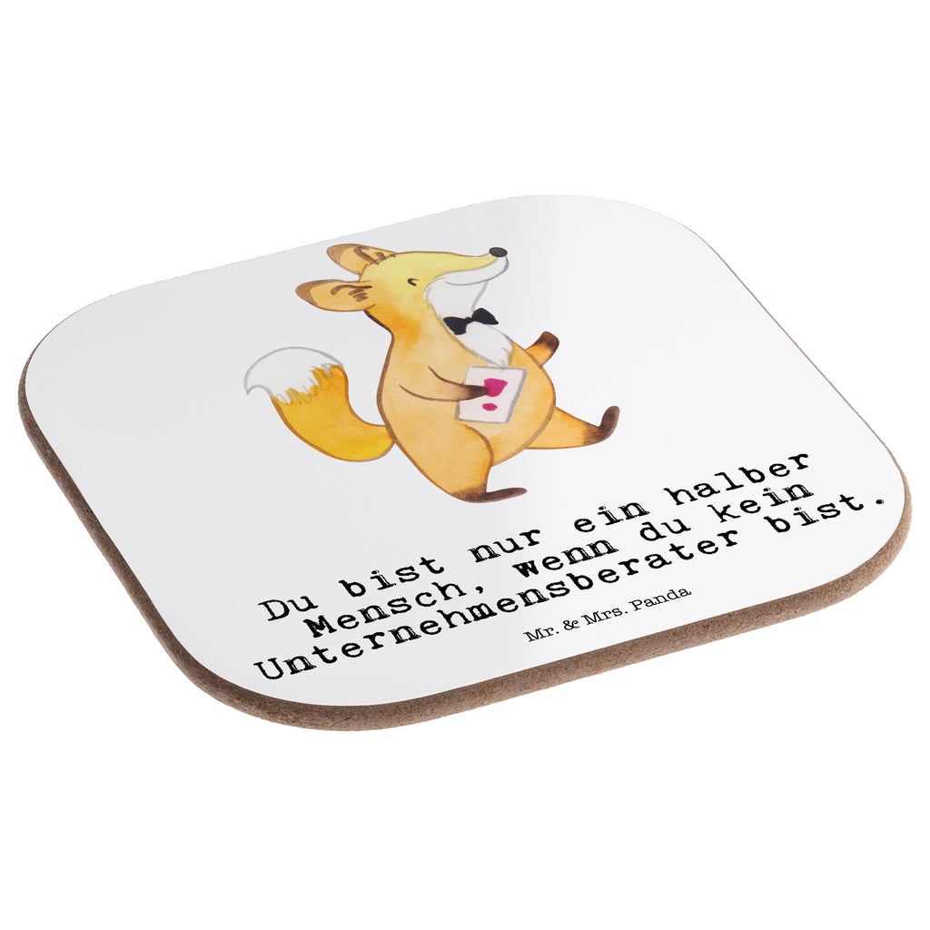 Quadratische Untersetzer Unternehmensberater mit Herz Bierdeckel, Glasuntersetzer, Untersetzer Gläser, Getränkeuntersetzer, Beruf, Ausbildung, Jubiläum, Abschied, Rente, Kollege, Kollegin, Geschenk, Schenken, Arbeitskollege, Mitarbeiter, Firma, Danke, Dankeschön