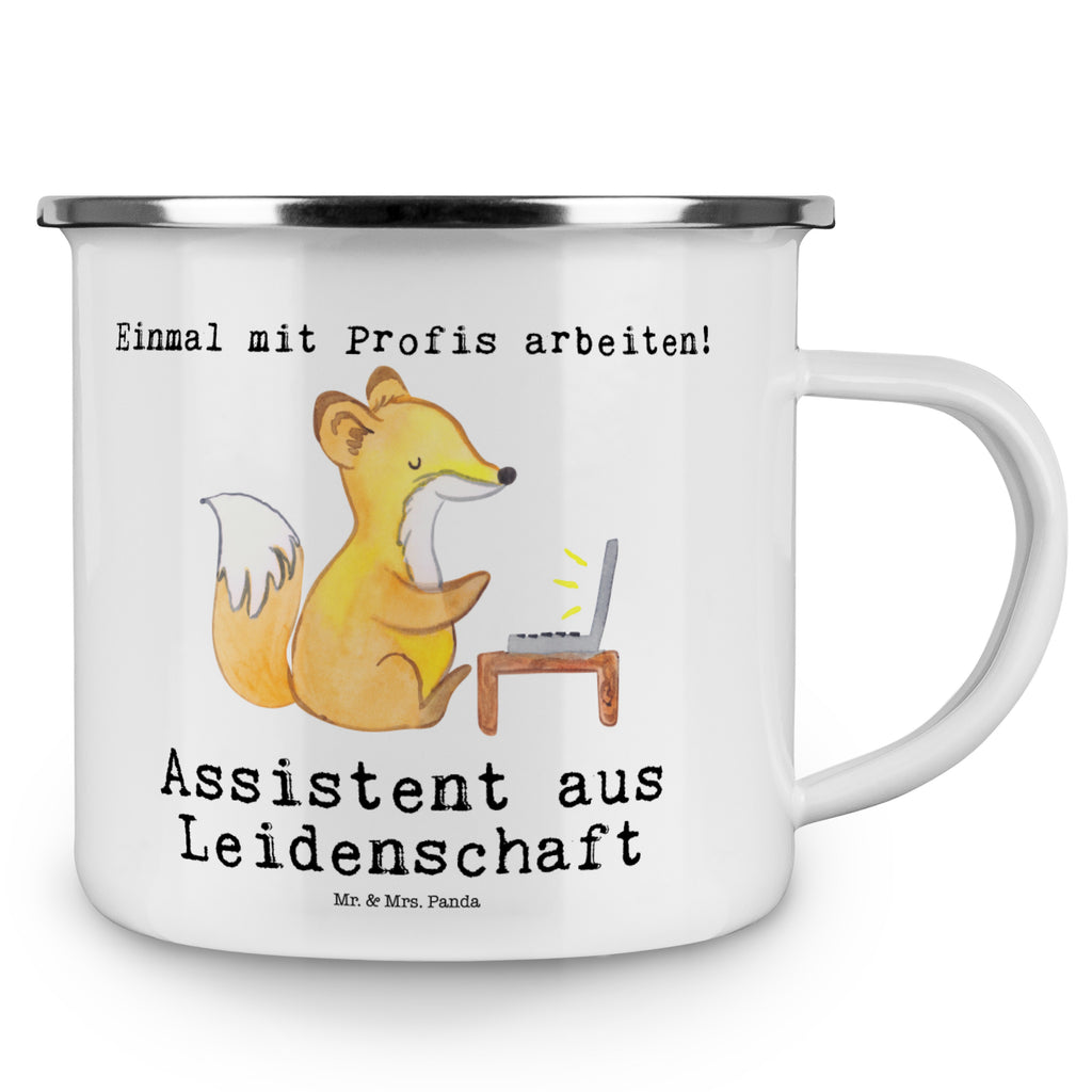 Camping Emaille Tasse Assistent aus Leidenschaft Campingtasse, Trinkbecher, Metalltasse, Outdoor Tasse, Emaille Trinkbecher, Blechtasse Outdoor, Emaille Campingbecher, Edelstahl Trinkbecher, Metalltasse für Camping, Kaffee Blechtasse, Camping Tasse Metall, Beruf, Ausbildung, Jubiläum, Abschied, Rente, Kollege, Kollegin, Geschenk, Schenken, Arbeitskollege, Mitarbeiter, Firma, Danke, Dankeschön