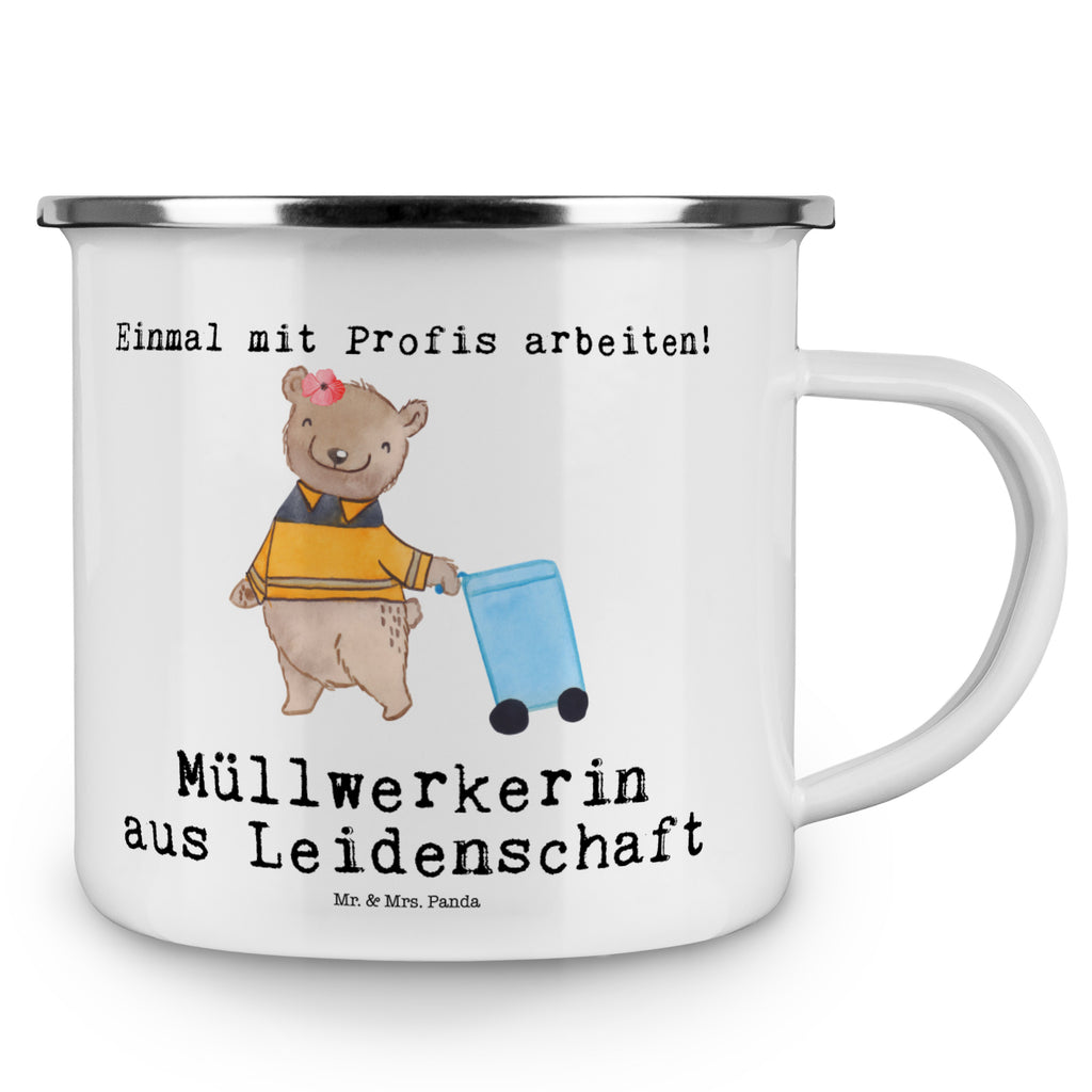 Camping Emaille Tasse Müllwerkerin aus Leidenschaft Campingtasse, Trinkbecher, Metalltasse, Outdoor Tasse, Emaille Trinkbecher, Blechtasse Outdoor, Emaille Campingbecher, Edelstahl Trinkbecher, Metalltasse für Camping, Kaffee Blechtasse, Camping Tasse Metall, Beruf, Ausbildung, Jubiläum, Abschied, Rente, Kollege, Kollegin, Geschenk, Schenken, Arbeitskollege, Mitarbeiter, Firma, Danke, Dankeschön, Müllwerkerin, Fachkraft Kreislauf- und Abfallwirtschaft, Müllentsorgerin, Kehrichtfrau, Müllfrau, Müllfahreriin