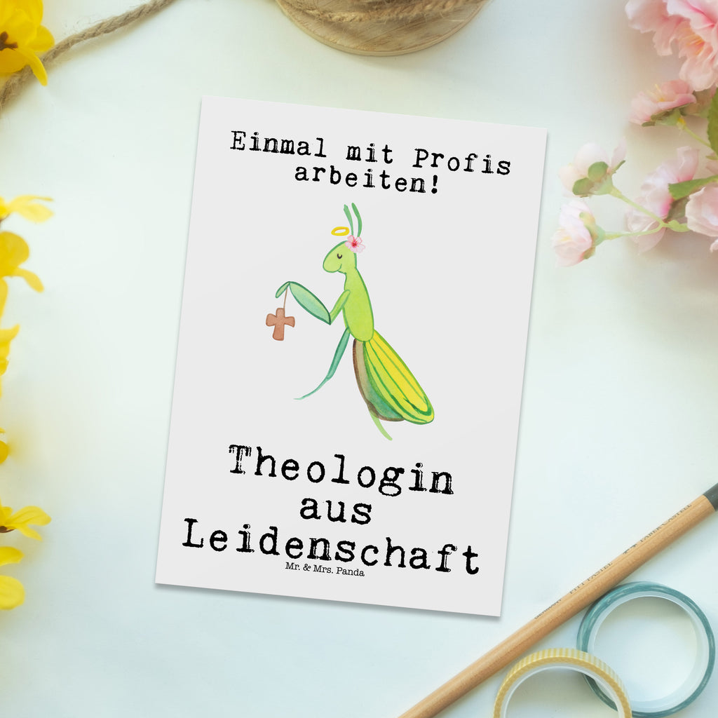 Postkarte Theologin aus Leidenschaft Geschenkkarte, Grußkarte, Karte, Einladung, Ansichtskarte, Geburtstagskarte, Einladungskarte, Beruf, Ausbildung, Jubiläum, Abschied, Rente, Kollege, Kollegin, Geschenk, Schenken, Arbeitskollege, Mitarbeiter, Firma, Danke, Dankeschön