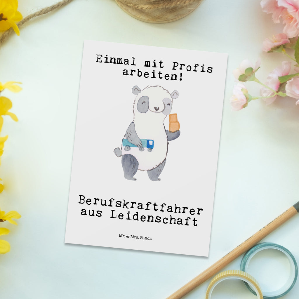 Postkarte Berufskraftfahrer aus Leidenschaft Geschenkkarte, Grußkarte, Karte, Einladung, Ansichtskarte, Geburtstagskarte, Einladungskarte, Dankeskarte, Beruf, Ausbildung, Jubiläum, Abschied, Rente, Kollege, Kollegin, Geschenk, Schenken, Arbeitskollege, Mitarbeiter, Firma, Danke, Dankeschön