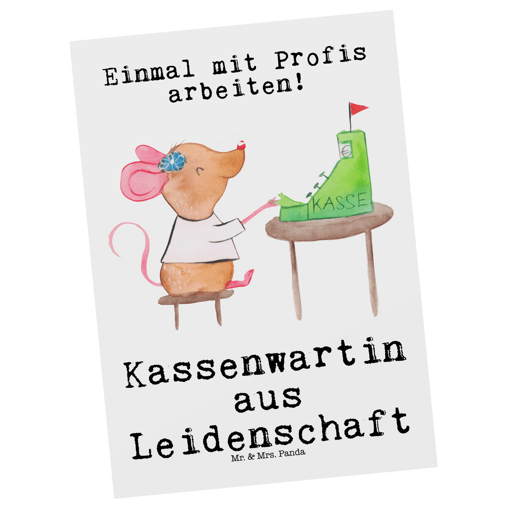 Postkarte Kassenwartin aus Leidenschaft Geschenkkarte, Grußkarte, Karte, Einladung, Ansichtskarte, Geburtstagskarte, Einladungskarte, Dankeskarte, Beruf, Ausbildung, Jubiläum, Abschied, Rente, Kollege, Kollegin, Geschenk, Schenken, Arbeitskollege, Mitarbeiter, Firma, Danke, Dankeschön, Kassenwartin, Schatzmeisterin, Verein