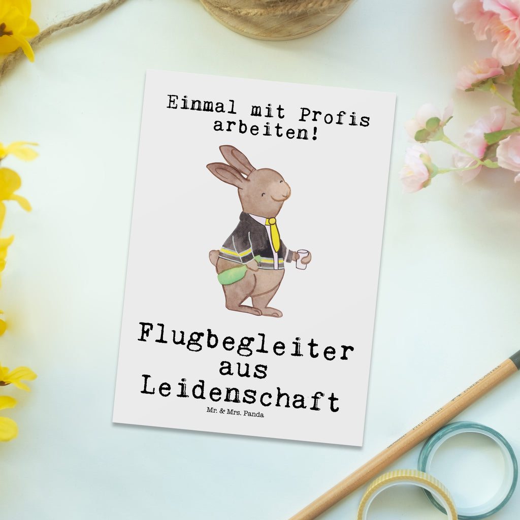 Postkarte Flugbegleiter aus Leidenschaft Geschenkkarte, Grußkarte, Karte, Einladung, Ansichtskarte, Geburtstagskarte, Einladungskarte, Dankeskarte, Beruf, Ausbildung, Jubiläum, Abschied, Rente, Kollege, Kollegin, Geschenk, Schenken, Arbeitskollege, Mitarbeiter, Firma, Danke, Dankeschön, Flugbegleiter, Steward, Flugsteward, Flight-Attendant