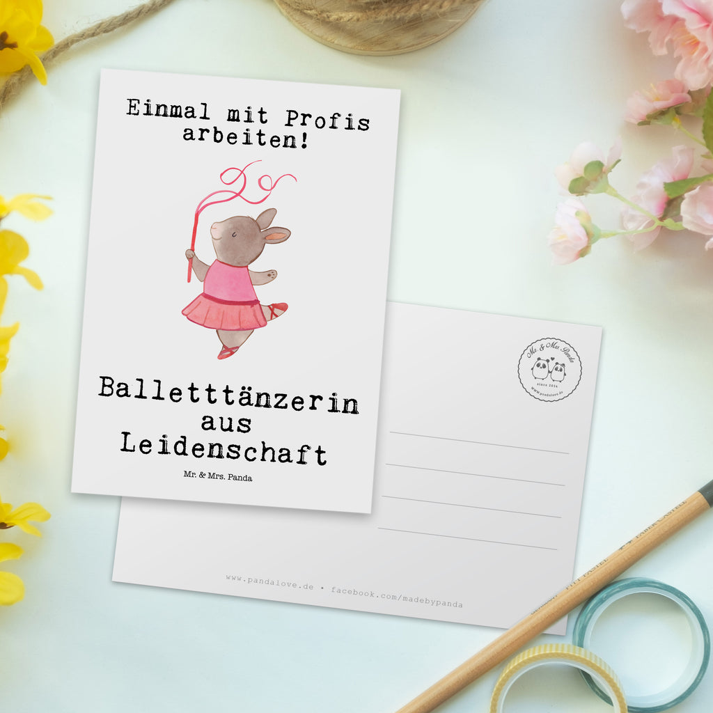 Postkarte Balletttänzerin aus Leidenschaft Geschenkkarte, Grußkarte, Karte, Einladung, Ansichtskarte, Geburtstagskarte, Einladungskarte, Beruf, Ausbildung, Jubiläum, Abschied, Rente, Kollege, Kollegin, Geschenk, Schenken, Arbeitskollege, Mitarbeiter, Firma, Danke, Dankeschön, Balletttänzerin, Ballerina, Ballett, Glücksbringer Auftritt, Ballettaufführung, Ballettunterricht, Ballettstunden