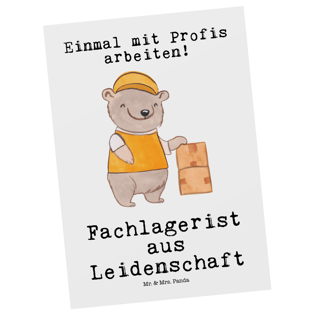 Postkarte Fachlagerist aus Leidenschaft Geschenkkarte, Grußkarte, Karte, Einladung, Ansichtskarte, Geburtstagskarte, Einladungskarte, Dankeskarte, Beruf, Ausbildung, Jubiläum, Abschied, Rente, Kollege, Kollegin, Geschenk, Schenken, Arbeitskollege, Mitarbeiter, Firma, Danke, Dankeschön, Lagerarbeiter, Fachlagerist, Lagerist, Lagerverwalter