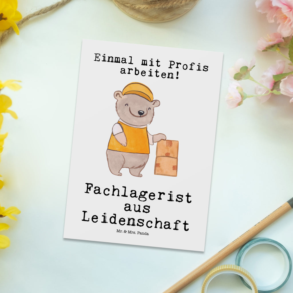 Postkarte Fachlagerist aus Leidenschaft Geschenkkarte, Grußkarte, Karte, Einladung, Ansichtskarte, Geburtstagskarte, Einladungskarte, Dankeskarte, Beruf, Ausbildung, Jubiläum, Abschied, Rente, Kollege, Kollegin, Geschenk, Schenken, Arbeitskollege, Mitarbeiter, Firma, Danke, Dankeschön, Lagerarbeiter, Fachlagerist, Lagerist, Lagerverwalter